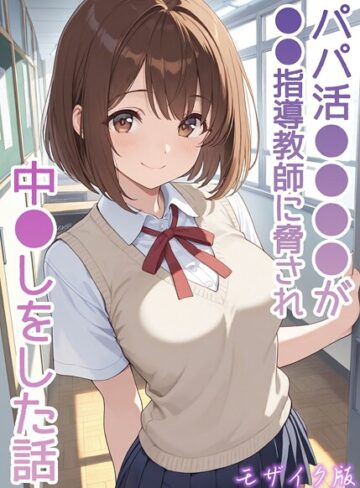 フルカラー❤パパ活●●●●が●●指導教師に脅され中●しをした話 モザイク版｜AIザッハトルテ