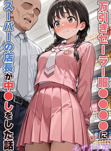 フルカラー❤万引きセーラー服●●●●にスーパーの店長が中●しをした話 モザイク版｜AIザッハトルテ